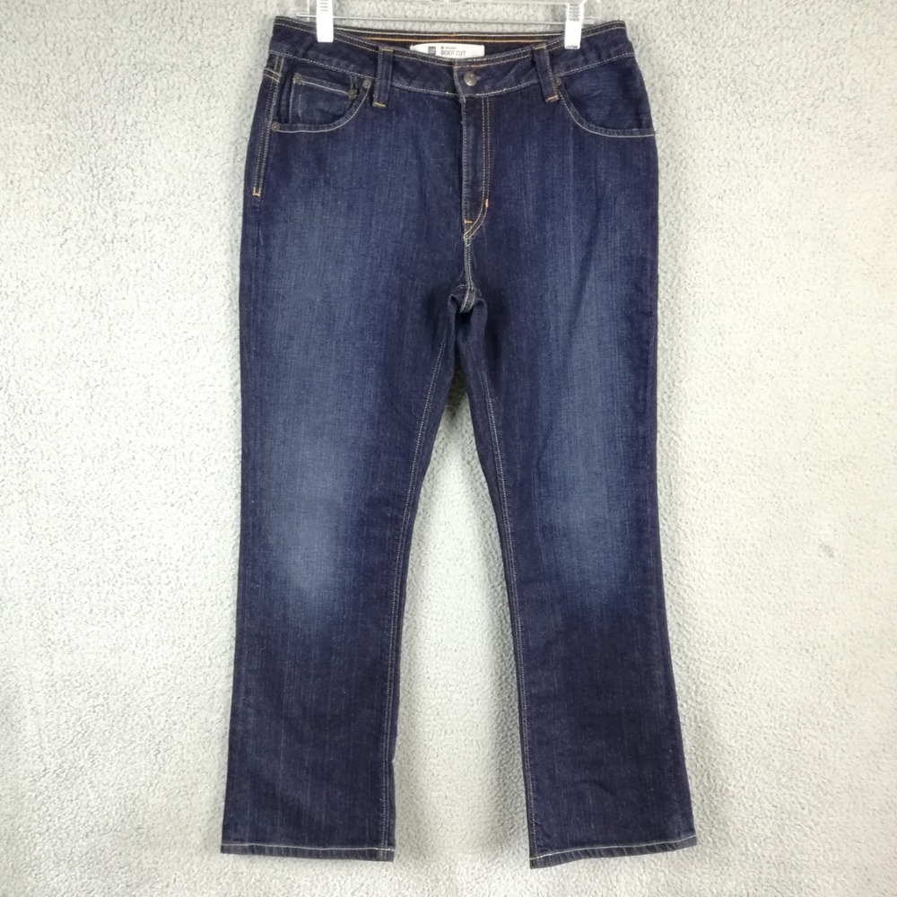 Vtg Gap Womens Jeans Original Boot Cut Blue Denim Dark Wash High Rise 14